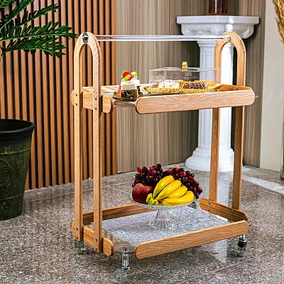 Wood and Acrylic Trolly