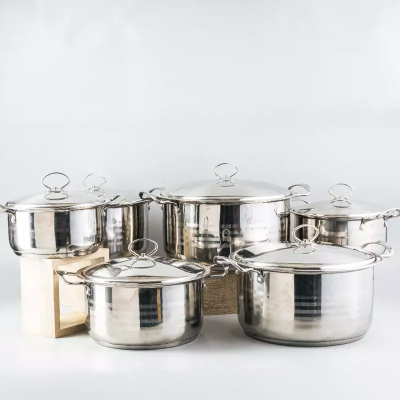 طقم طناجر ستانليس 6 قطع