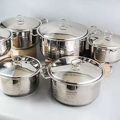 طقم طناجر ستانليس 6 قطع