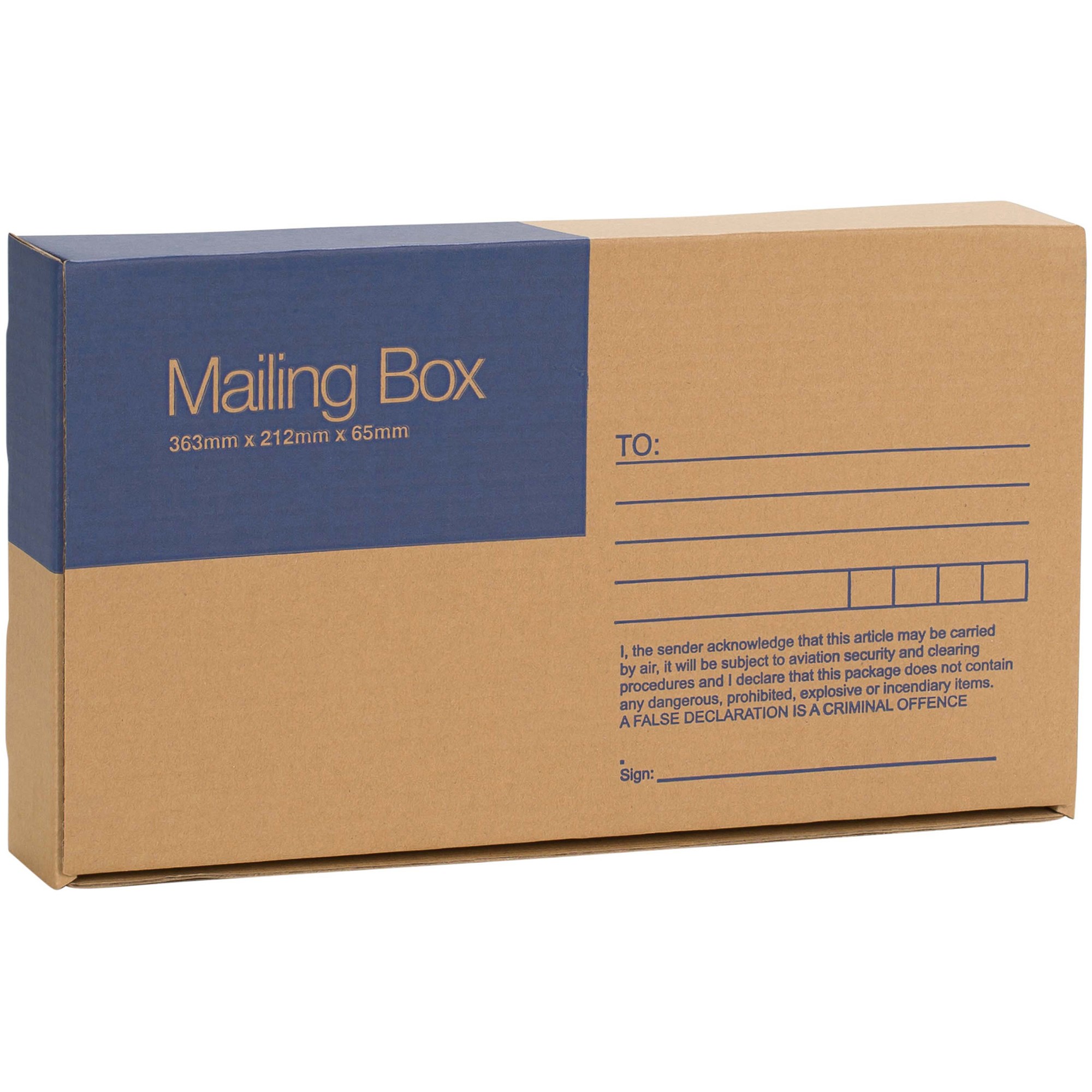 Cumberland Mailing Box  363mm x 212mm x 65mm Brown