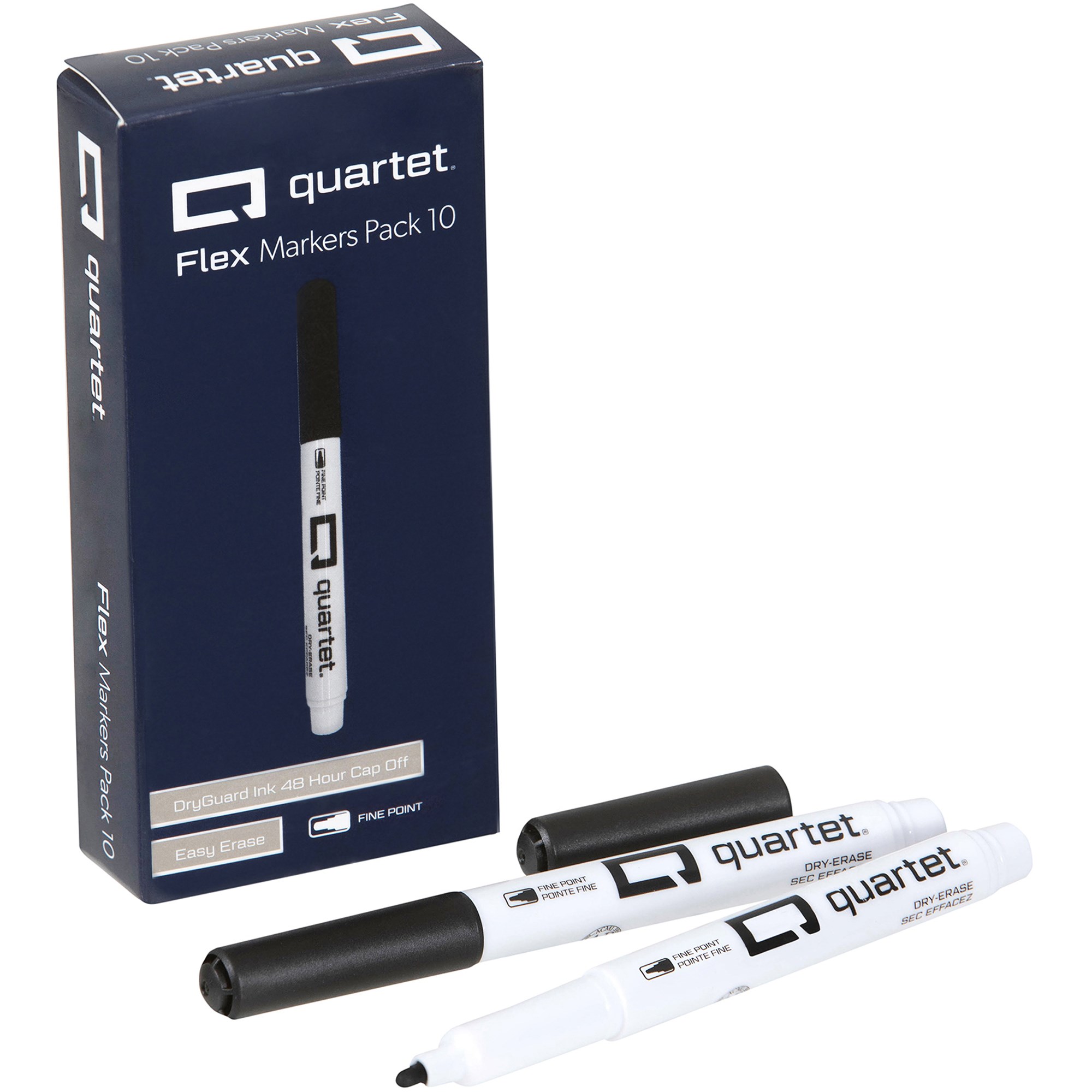 Quartet Flex Whiteboard Markers Bullet 4.5mm Black Box Of 10