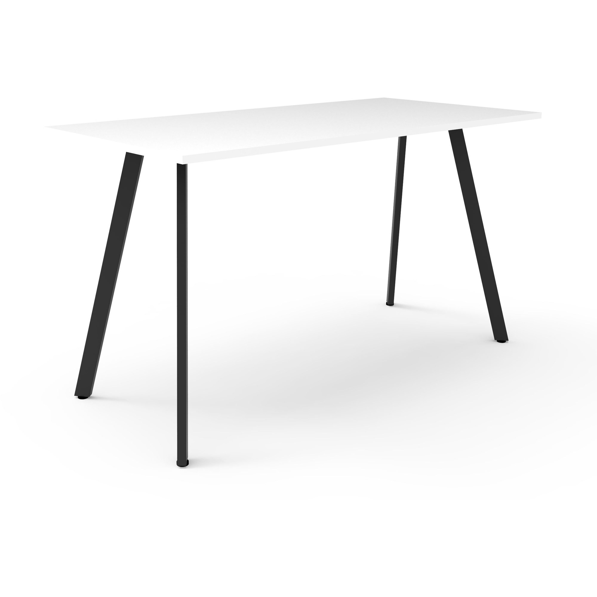 Rapidline Eternity High Bar Table 1800W x 750D x 1050mmH White Top Black Frame