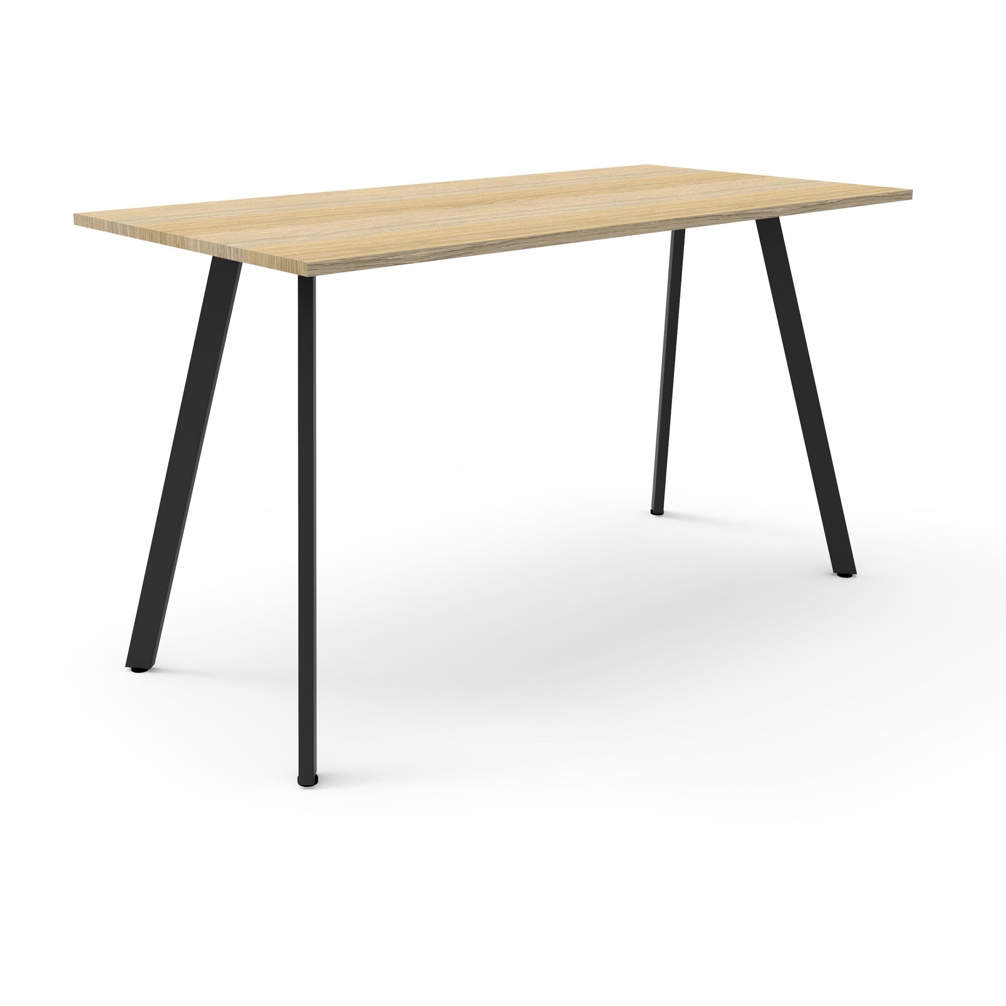 Rapidline Eternity High Bar Table 1800W x 750D x 1050mmH Oak Top Black Frame