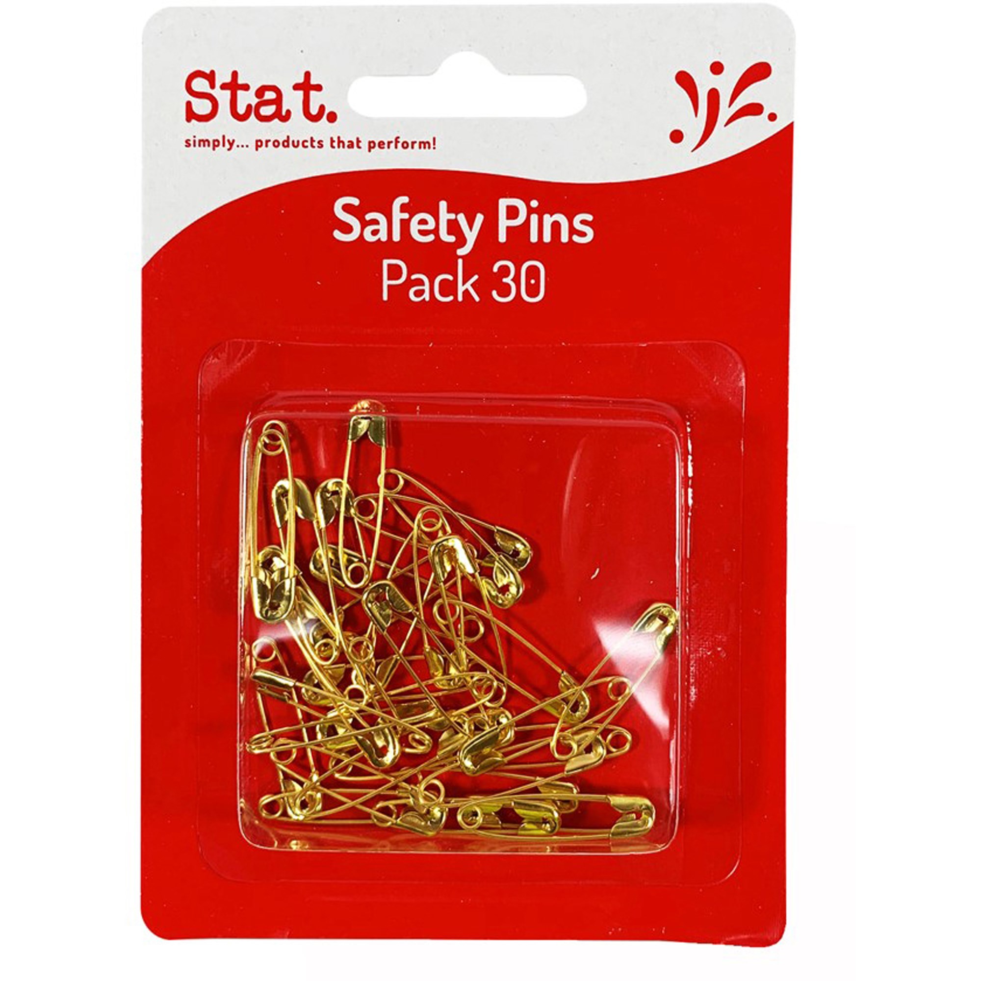 Stat Safety Pins Pack  of 30 Gold