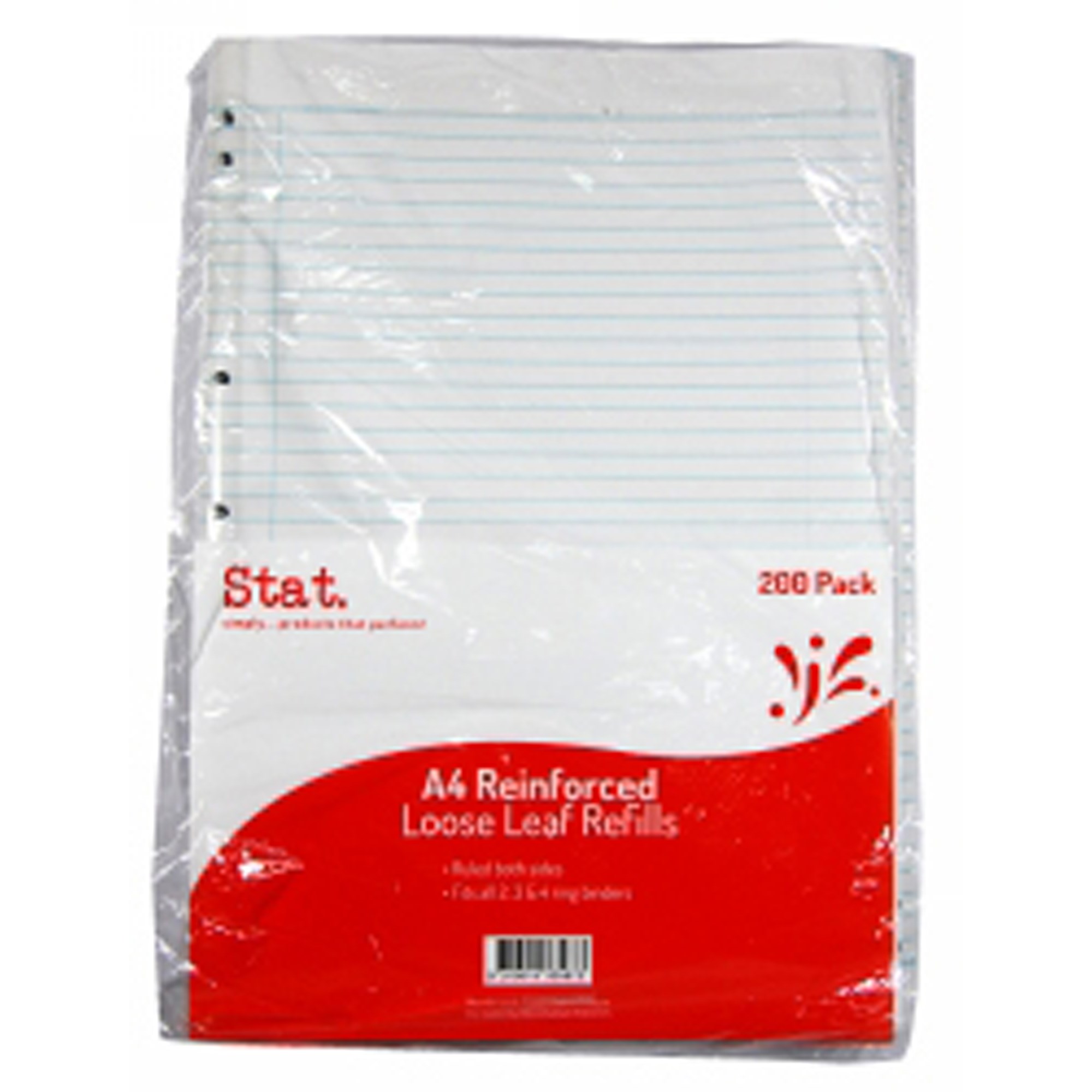 Stat Ruled Loose Leaf Refill A4 Pack of 200