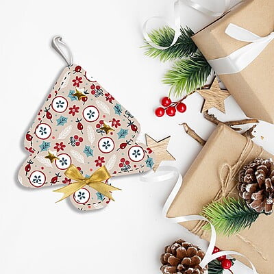 Set 6 Phụ Kiện Trang Trí Giáng Sinh KYMVIET Chất Liệu Vải In Họa Tiết 100% Handmade Set 6 Phụ Kiện Trang Trí Giáng Sinh KYMVIET Chất Liệu Vải In Họa Tiết 100% Handmade
