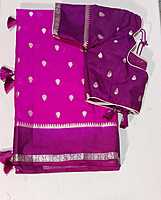 E27: Ready To Ship Beautiful Banarasi Warm Silk Saree With Stitched Blouse