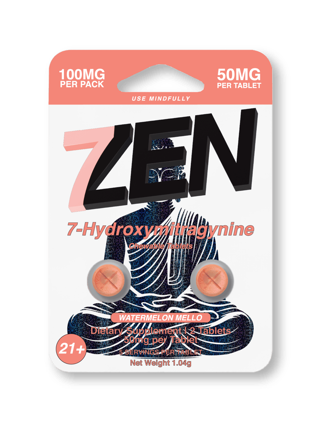 Watermelon Mello 50 MG 2 Count Blister