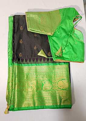 C241: Ready To Ship Beautiful Gadwal Silk Saree With Stitched Blouse