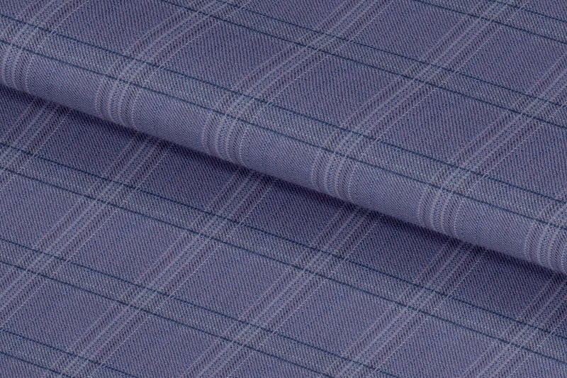 255139-FRENCH LILAC BLUE & NAVY CHECK LINEN