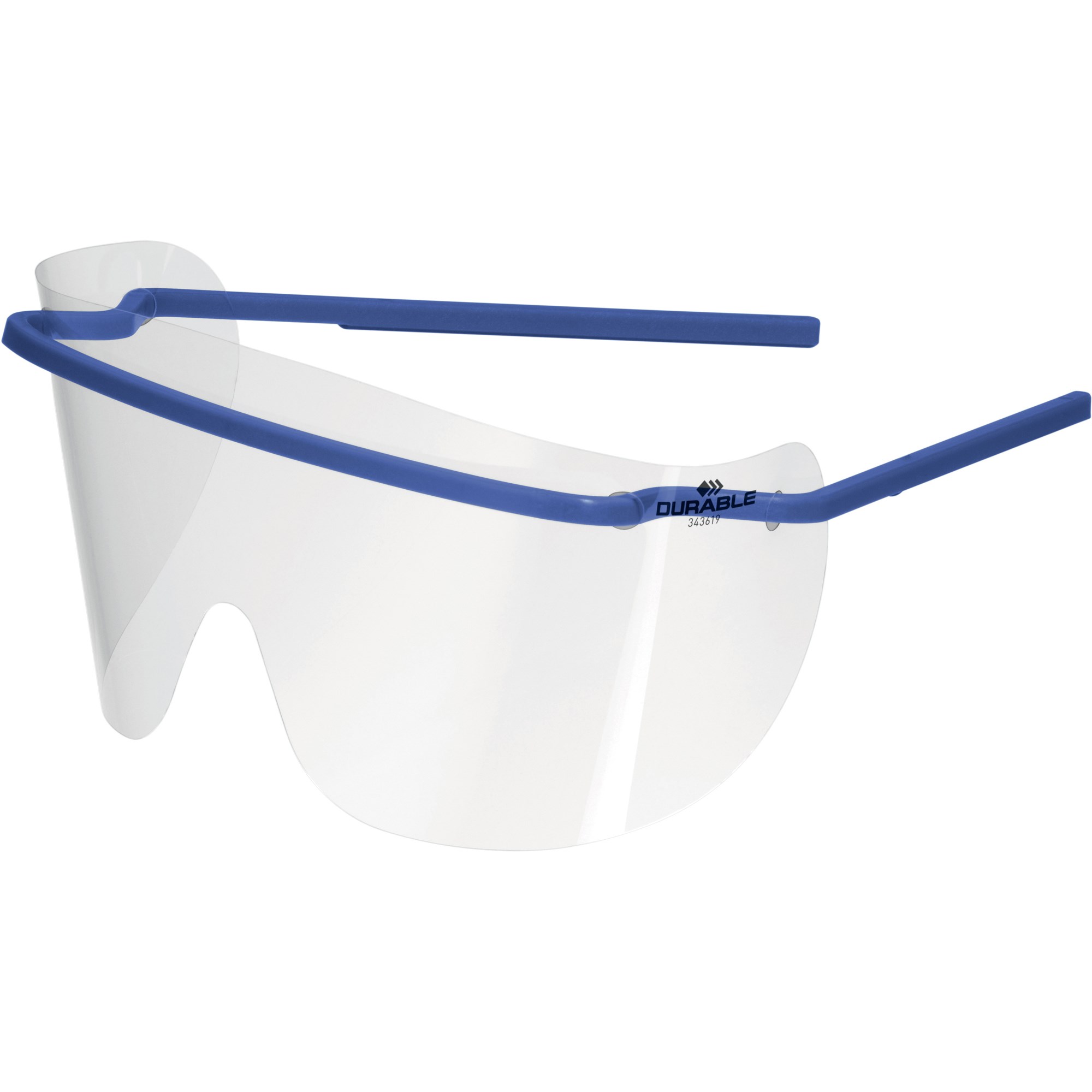 Durable Safety Glasses Blue Frame Clear Shield Pack Of 25