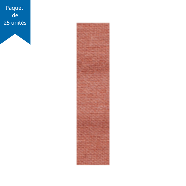 Pansements / Bandages adhésifs stériles en tissu – Bande standard 2,2 cm x 7,5 cm – Paquet de 25 unités