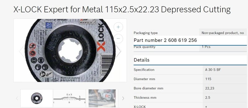 115MM Cutting Discs X-LOCK Expert for Metal Cutting Disc