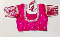 E16:Ready To Ship Beautiful Kuppadam Saree With Stitched Emboridery Work  Blouse