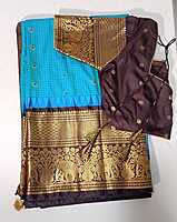 C240: Ready To Ship Beautiful Gadwal Silk Saree With Stitched Blouse