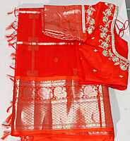 E15:Ready To Ship Beautiful Kuppadam Saree With Stitched Emboridery Work Blouse E15:Ready To Ship Beautiful Kuppadam Saree With Stitched Emboridery Work Blouse