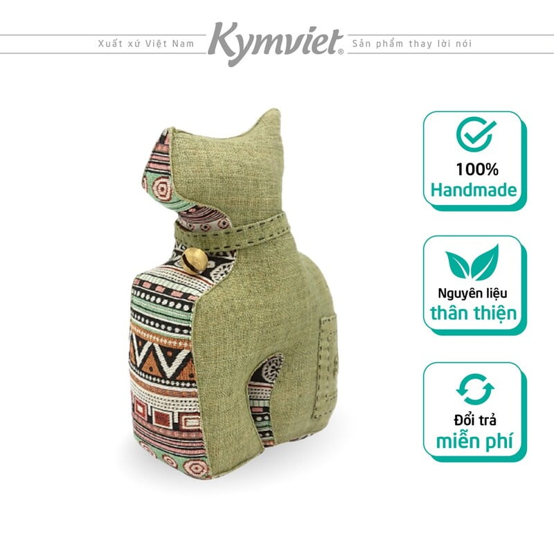 Chó Đá Cao Cấp KYMVIET Vải Thổ Cẩm Handmade Chó Đá Cao Cấp KYMVIET Vải Thổ Cẩm Handmade