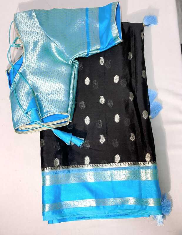 E29: Ready To Ship Beautiful Banarasi Warm Silk Saree With Stitched Blouse E29: Ready To Ship Beautiful Banarasi Warm Silk Saree With Stitched Blouse