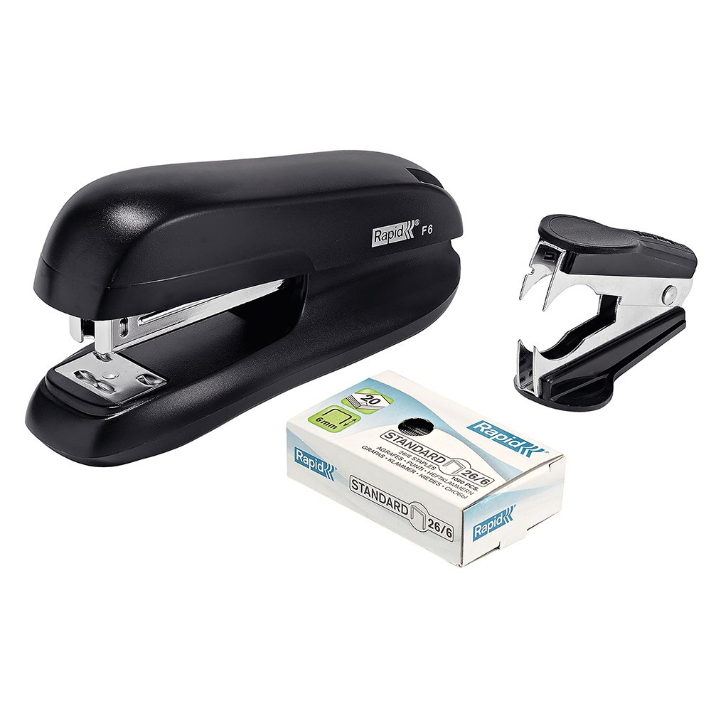 Rapid F6 Stapler Half Strip Black Value Pack