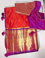 E17:Ready To Ship Beautiful Semi Gadwal Saree With Stitched Blouse E17:Ready To Ship Beautiful Semi Gadwal Saree With Stitched Blouse