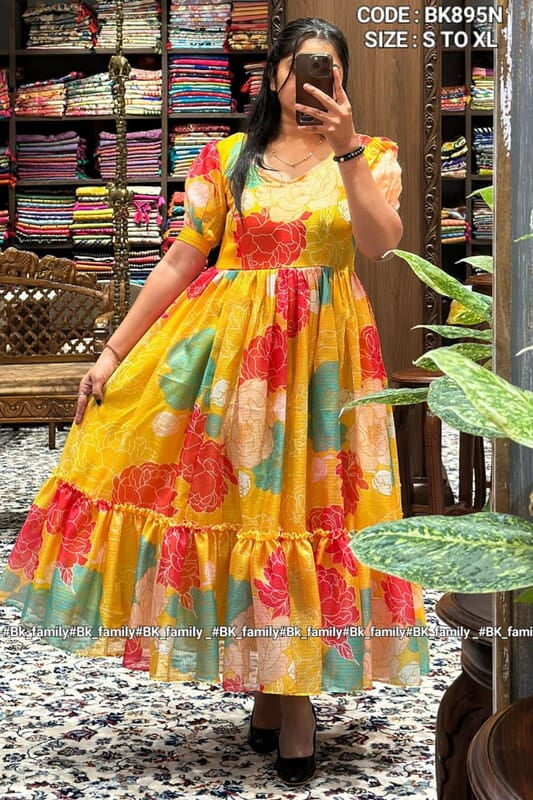 B1493: Beautiful Kota Silk Frocks