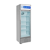 Glass door beverage refrigerator by Blue Star, model VC400A. Glass door beverage refrigerator by Blue Star, model VC400A.