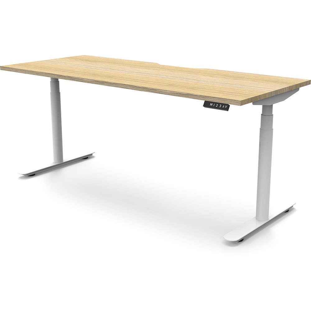 Rapidline Halo+ Single Sided Workstation 1500W x 750D x 1270mmH Oak/White