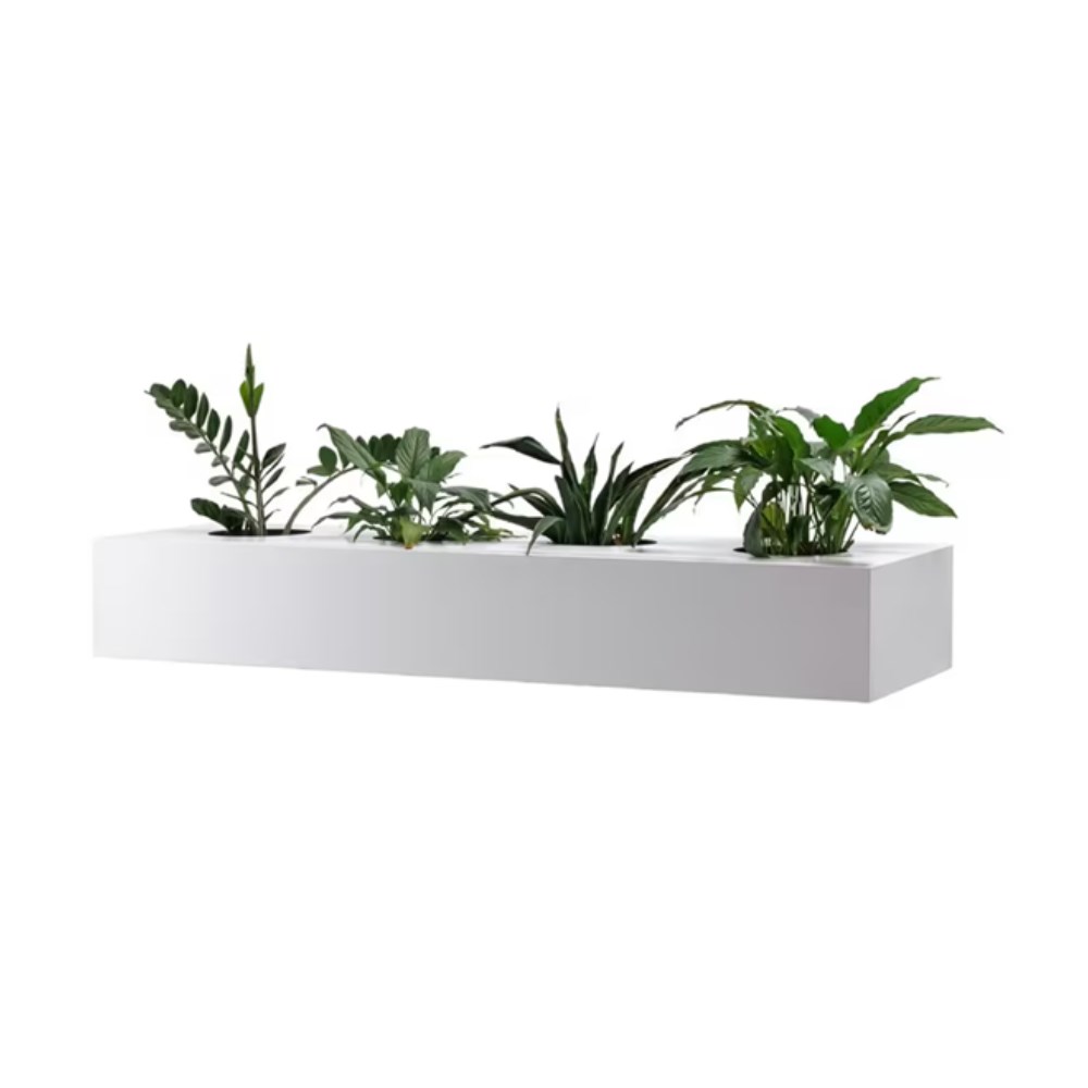 Rapidline Go Steel Perforated Planter Box 1530W x 473D x 230mmH White