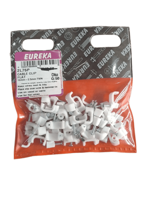 Cable clip flat 10mm