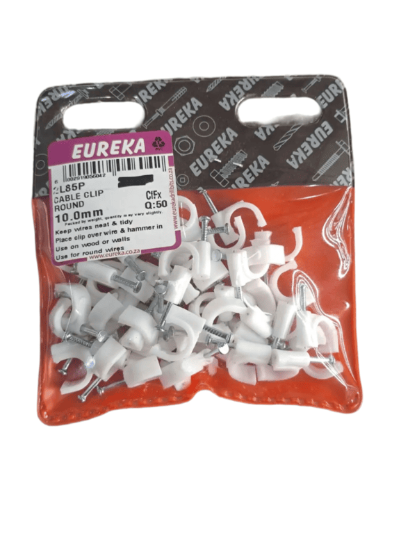 Cable clip round 10mm