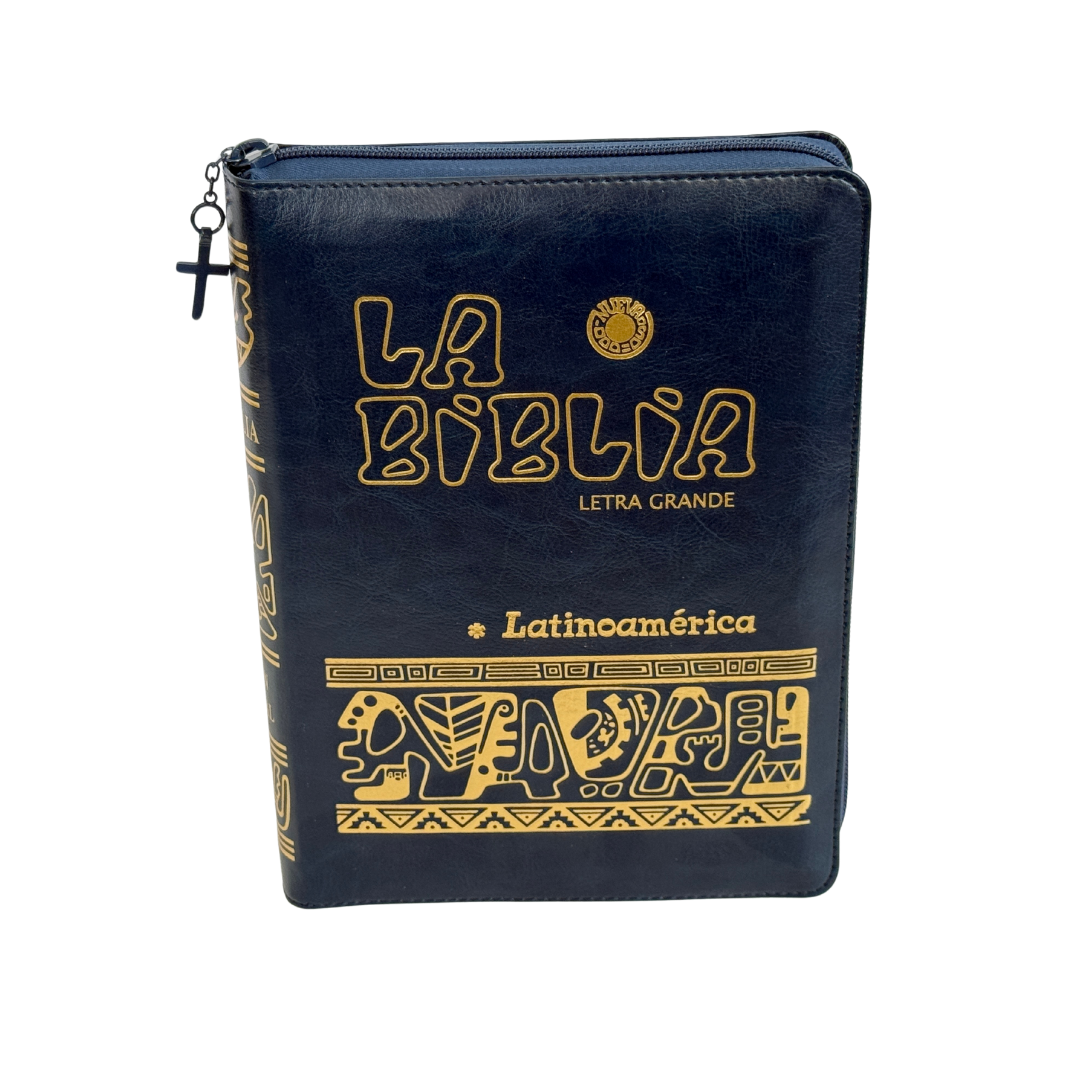 La Biblia Latinoamérica de Lujo Azul, Letra Grande, Imitación piel, Cierre e Índice. La Biblia Latinoamérica de Lujo Azul, Letra Grande, Imitación piel, Cierre e Índice.