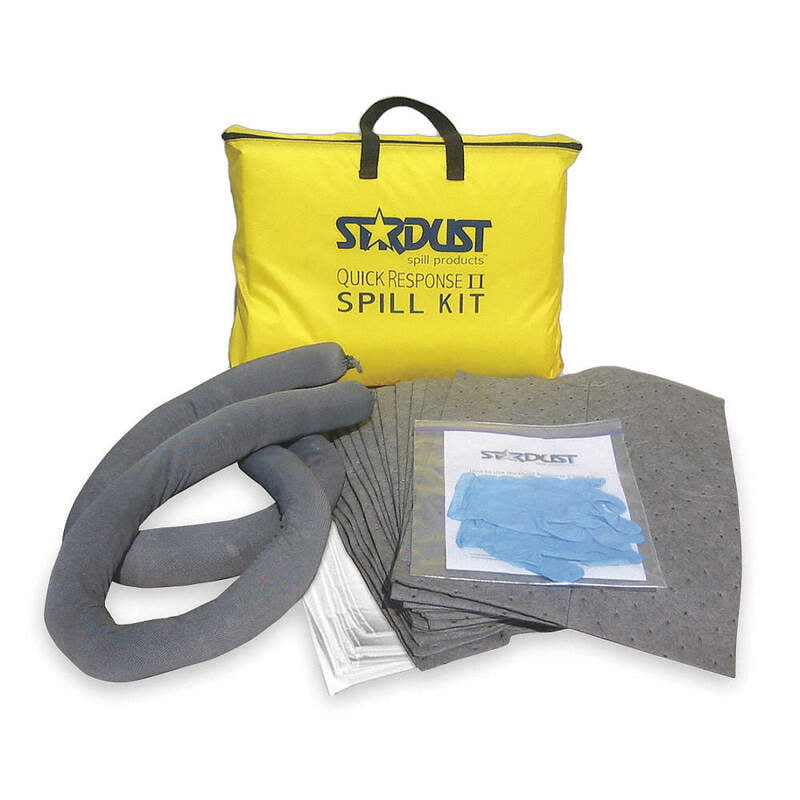 Juego para Control de Derrames Absorbe Químicos, Materiales Peligrosos Bolsa 21" L x 15" An Amarillo