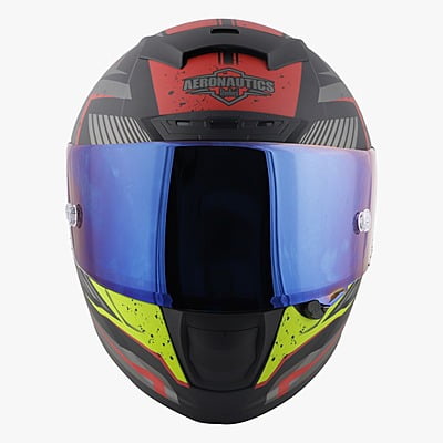 STEELBIRD SA-2 BREEZER MATT BLACK/GREY C/V 600 MM WITH EXTRA VISOR (SH)