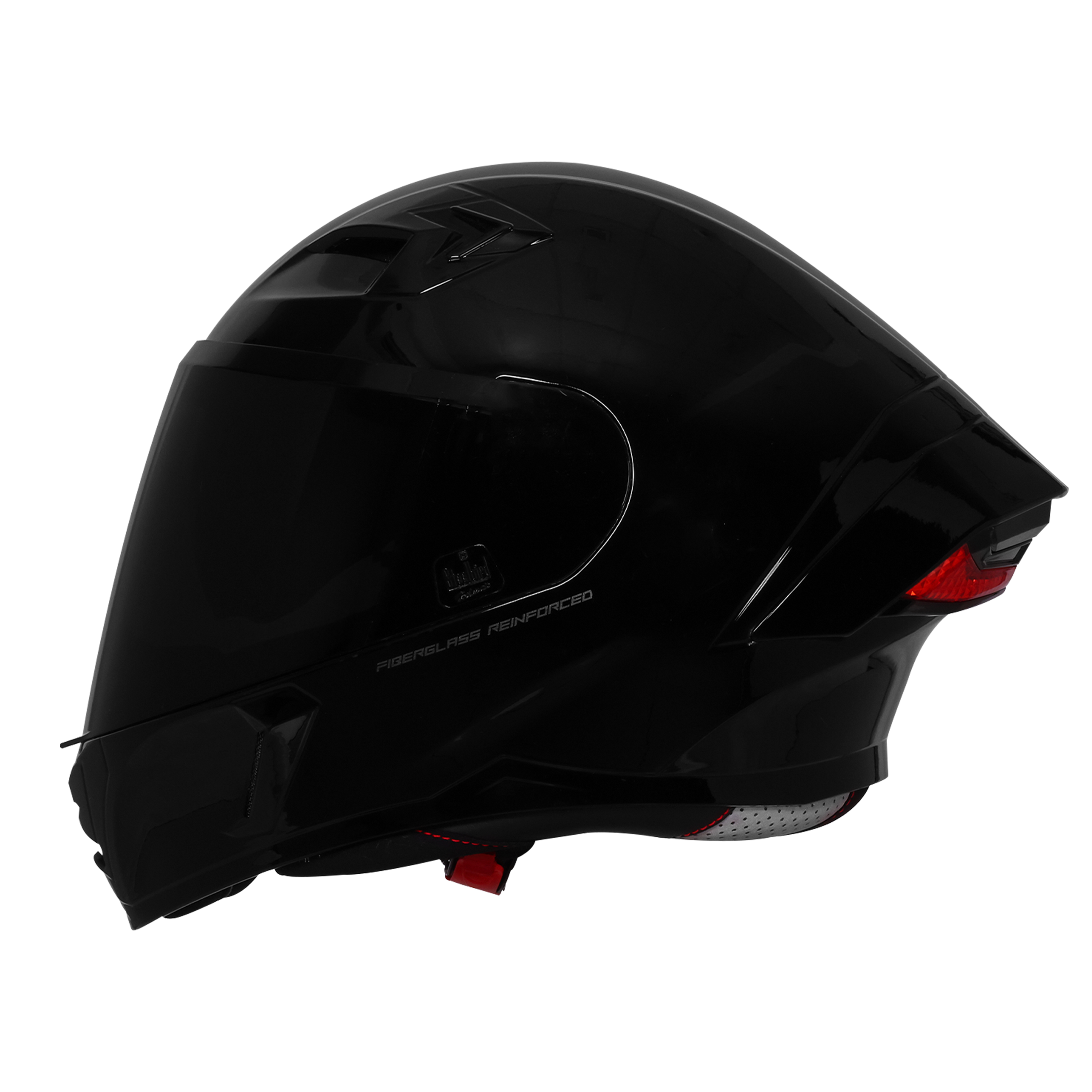 STEELBIRD SBA-11 TORNADO ISS GLOSSY SIGNATURE BLACK C/V 580 MM WITH EXTRA SMOKE VISOR-DOT CERTIFIED