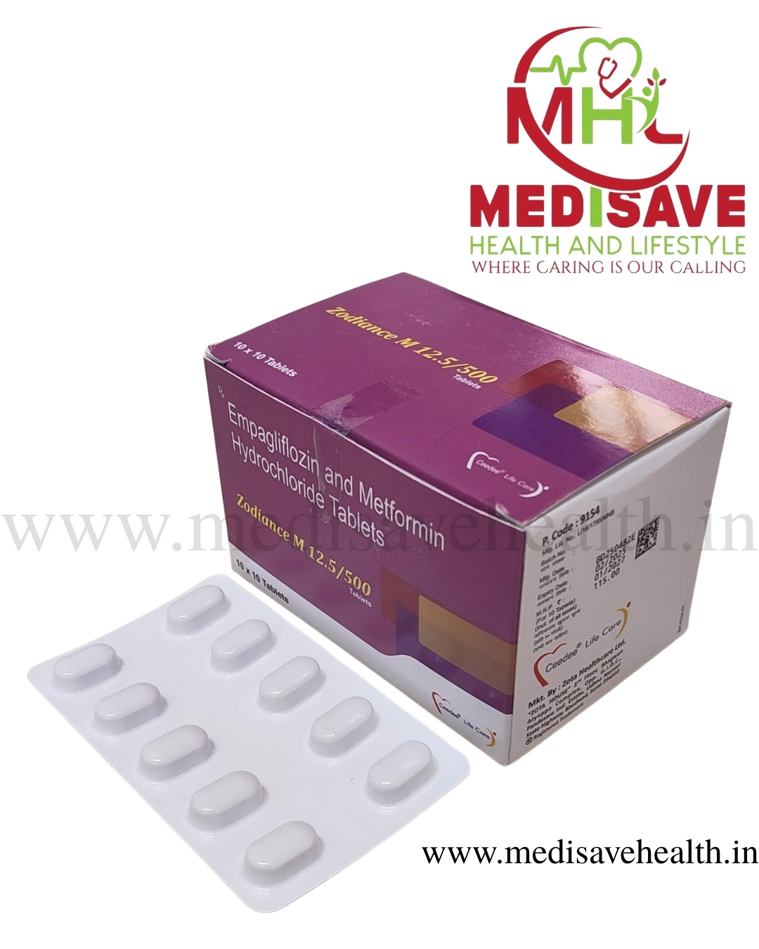 Zodiance M 12.5/500 Tablet (1*10) Zodiance M 12.5/500 Tablet (1*10)