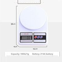 ELCTRONIC KITCHEN SCALE WITH 10KG LOAD BEARING CAPACITY