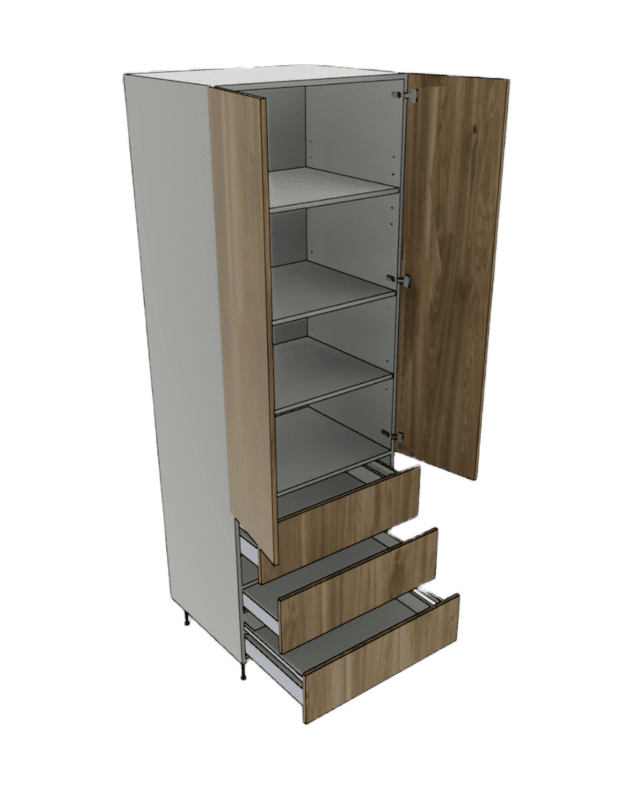 TALL PANTRY CABINET 3 DRAWER 2 DOOR