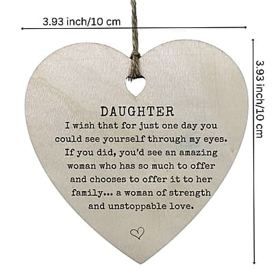 Personalized Heart Family Keepsake Ornament Gift,  Heirloom Treasure, Wood Thank You Memento 3