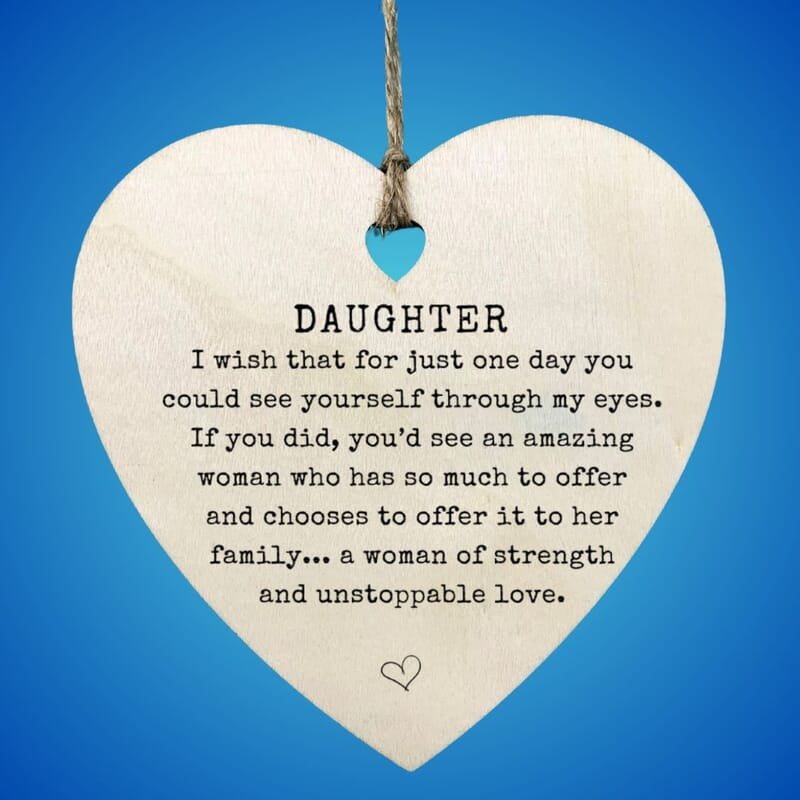 Personalized Heart Family Keepsake Ornament Gift,  Heirloom Treasure, Wood Thank You Memento 3
