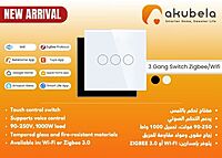 ZigBee 3 Gang Switch - Black ZigBee 3 Gang Switch - Black