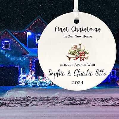 New Address 3 Personalized 2024 Ornament, Custom Ceramic Keepsake, First Christmas Heirloom Gift New Address 3 Personalized 2024 Ornament, Custom Ceramic Keepsake, First Christmas Heirloom Gift