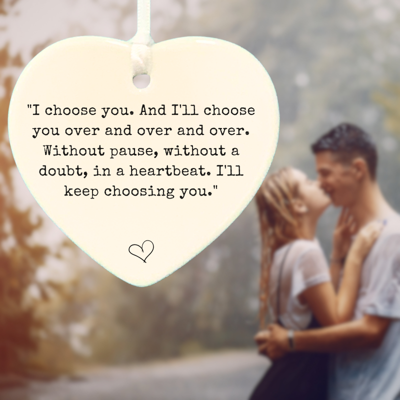 3" Heart Ceramic Ornament – I Choose You- Romantic Keepsake Engagement, Wedding, or Anniversary 3" Heart Ceramic Ornament – I Choose You- Romantic Keepsake Engagement, Wedding, or Anniversary