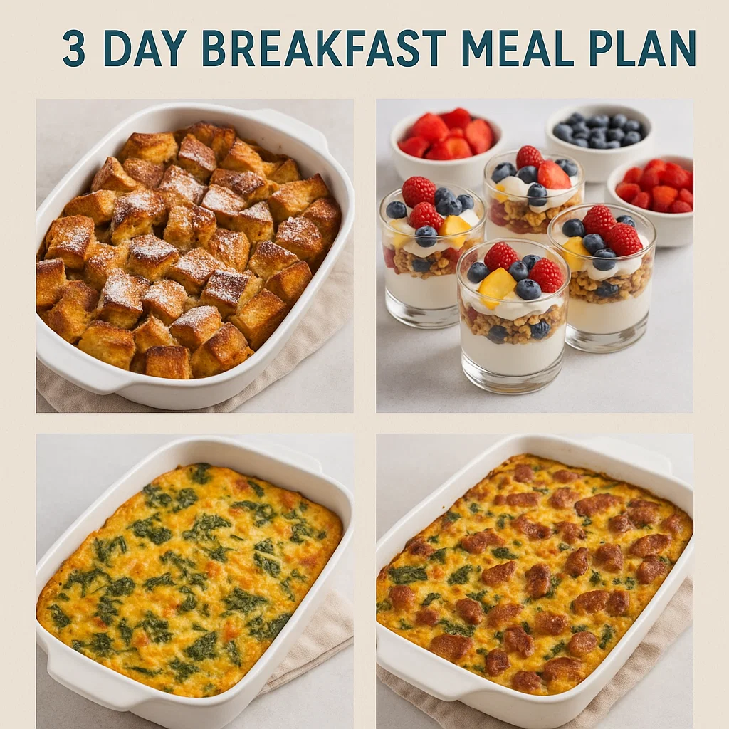 3-Day Breakfast Meal Plan