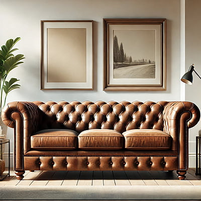 Gunmala Handicrafts Chesterfield 3-Seater Sofa in Leatherite Gunmala Handicrafts Chesterfield 3-Seater Sofa in Leatherite