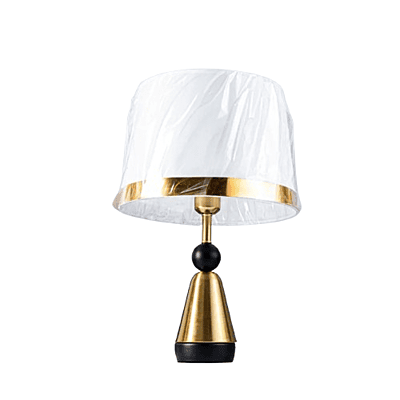 تيبل لامب ذهبي مع ابيض واسود