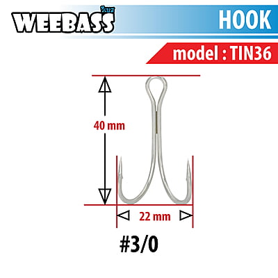 WEEBASS ตาเบ็ด - รุ่น TIN36 , 3/0 ( 4 PCS )