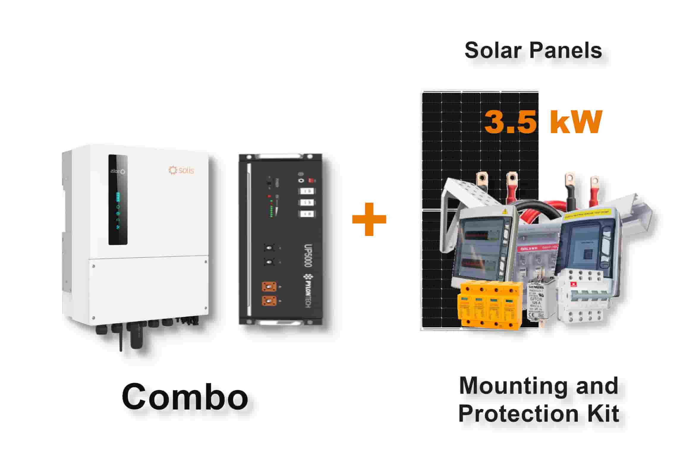 5.0 kW SOLIS S6 Hybrid - PYLONTECH Combo, c/w 4.8 kWh Lithium Battery