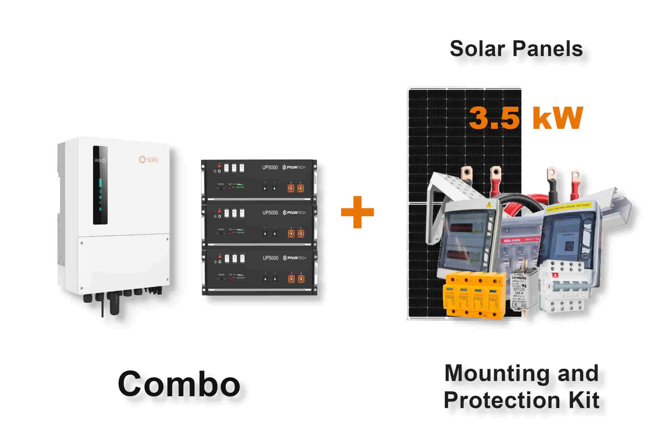 6.0 kW SOLIS S6 Hybrid - PYLONTECH Combo, c/w 3x 4.8 kWh Lithium Batteries