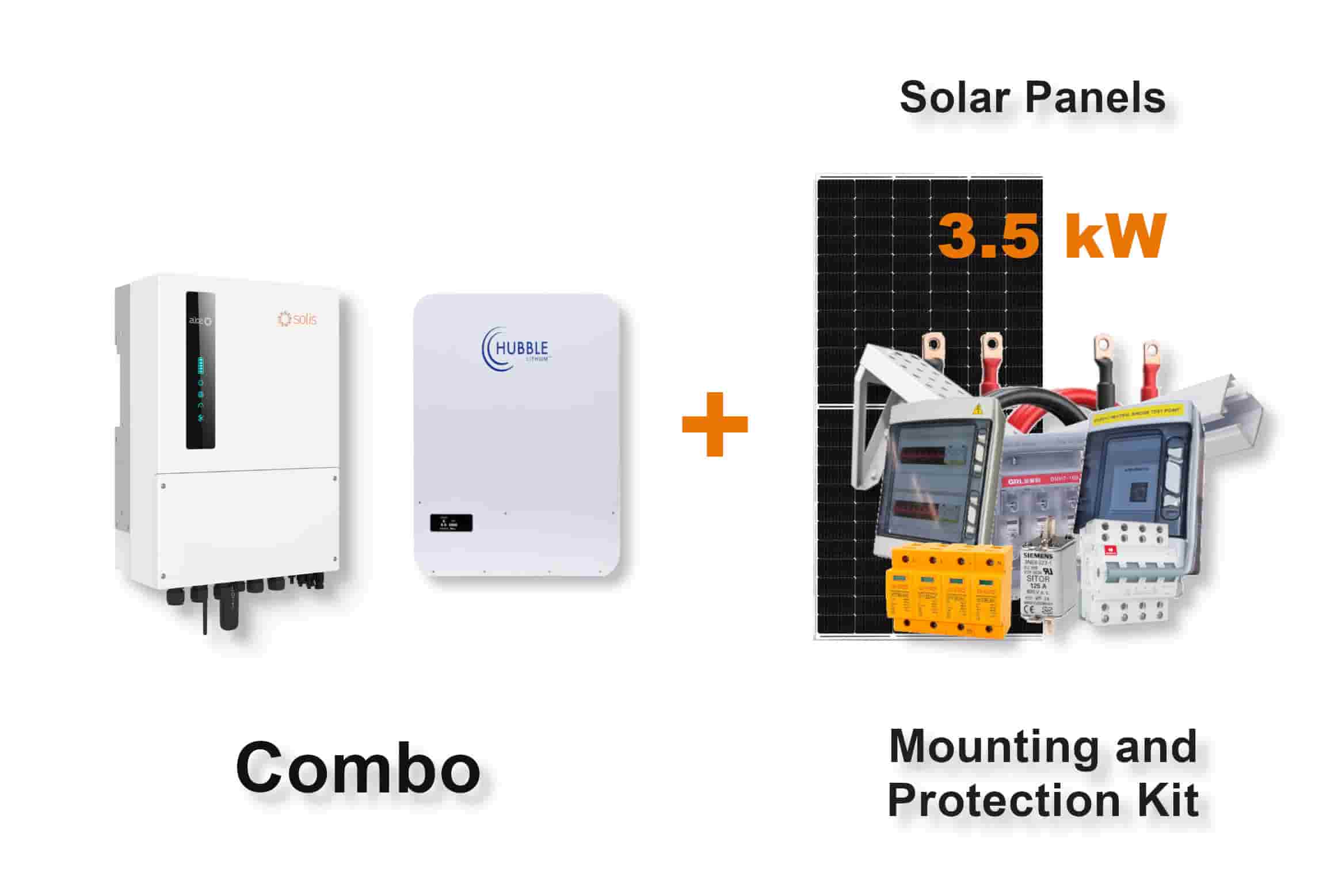 6.0 kW SOLIS S6 Hybrid - HUBBLE Combo, c/w 5.12 kWh Lithium Battery