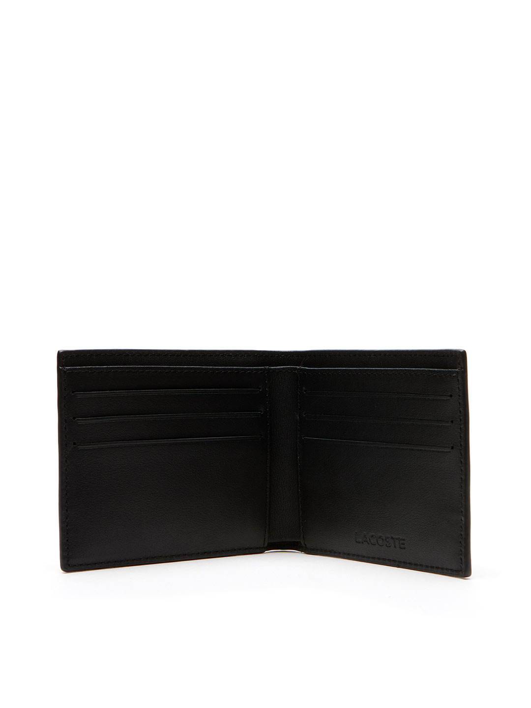 Men Black Solid Two Fold Leather Wallet Men Black Solid Two Fold Leather Wallet